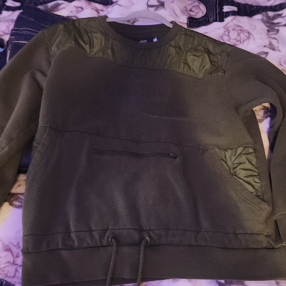 Cookies Size Xl Olive Green Sweatshirt with Pocket